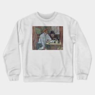 At the Cafe La Mie by Henri de Toulouse-Lautrec Crewneck Sweatshirt